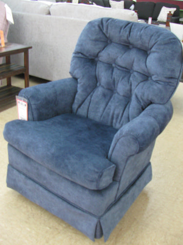 Best Home Blue Fabric Swivel Rocker - Item #4535-MidwestOnMain