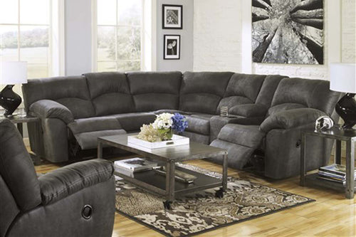 Ashley Tambo Pewter 100% Polyester Reclining Upholstery - 2740 Series-MidwestOnMain