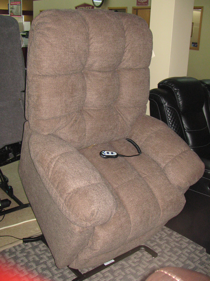 Tan Fabric Power Lift Chair w/ Heat & Massage - 350lb Lift Capacity - Item #4566