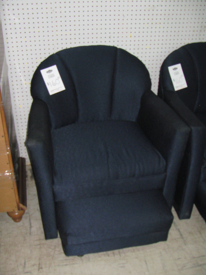 Blue Fabric Chairs with Pull out Ottoman - Item #US43869-1