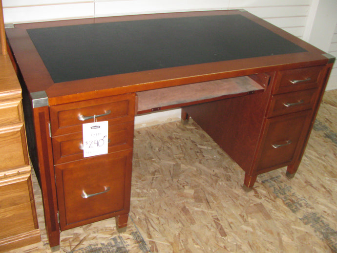 Reddish Double Pedestal Desk- Item #UC9024