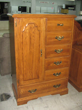 Load image into Gallery viewer, Oak 60&quot; Queen Headboard, Dresser, Mirror &amp; Armoire - Item #UC9112-2
