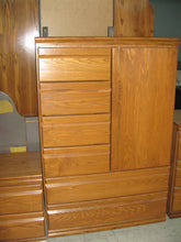 Load image into Gallery viewer, Oak Dresser, Mirror, Chest, Double Headboard &amp; 2 Night Tables- Item #UC9272-16
