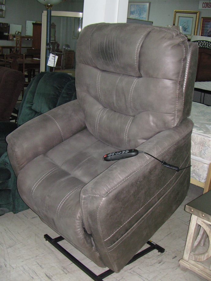 Grey Power Lift Chair w/ Lumbar & Adjustable Headrest- Item #UC9353