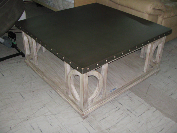 Cream/Brown Square Coffee Table- Item #UC9341-5