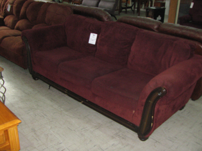 Burgandy Fabric Sofa - Item #UC9429