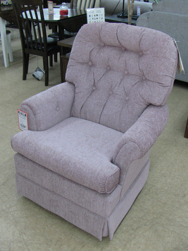 Best Home Pinkish Fabric Swivel Rocker - Item #4517-MidwestOnMain