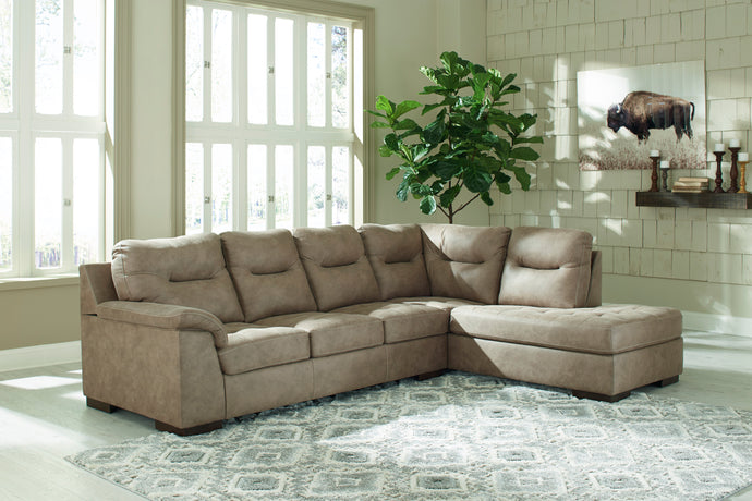 Ashley Maderia Faux Leather RHF Chaise Sectional - Item #2554-MidwestOnMain