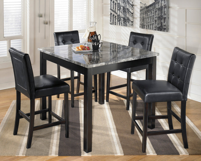Ashley Maysville 5 Piece Pub Dinette w/ Padded Chairs - Item #6114