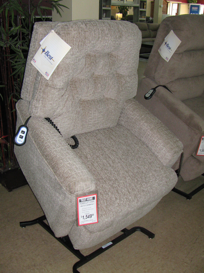 Best Home Tan Fabric Petite Power Lift Chair - 325lb Lift Capacity - Item #4533