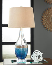 Load image into Gallery viewer, Ashley Sea Glass Lamp - Item #10715
