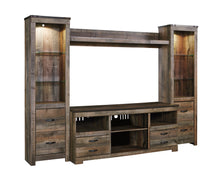Load image into Gallery viewer, Ashley Trinell Rustic Pier Unit w/Optional Large TV Stand &amp; Fireplace Option - W446 Series
