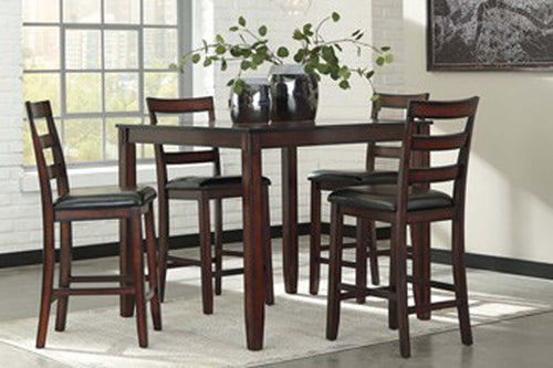 Ashley Bennox 5 Piece Wood Pub Dinette - Item #5341-MidwestOnMain