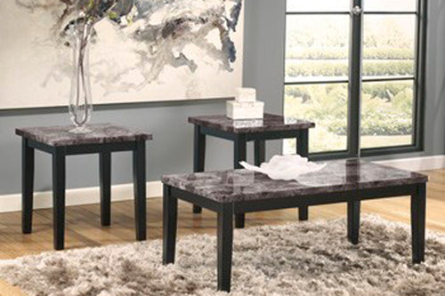 Ashley Grey/Black Faux Marble Coffee & End Tables - Item #7112-MidwestOnMain